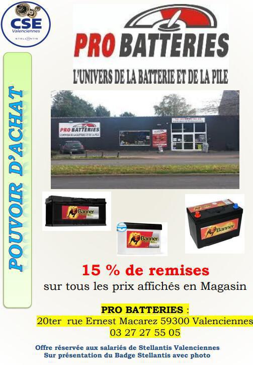 Pro Batterie valenciennes