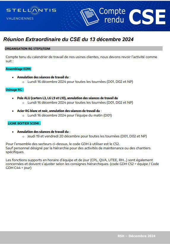 CSE EXTRA du 13/12/2024 à 13h00