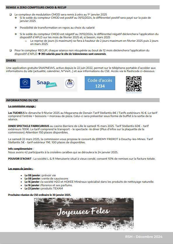 CSE ORDINAIRE du 19/12/24 