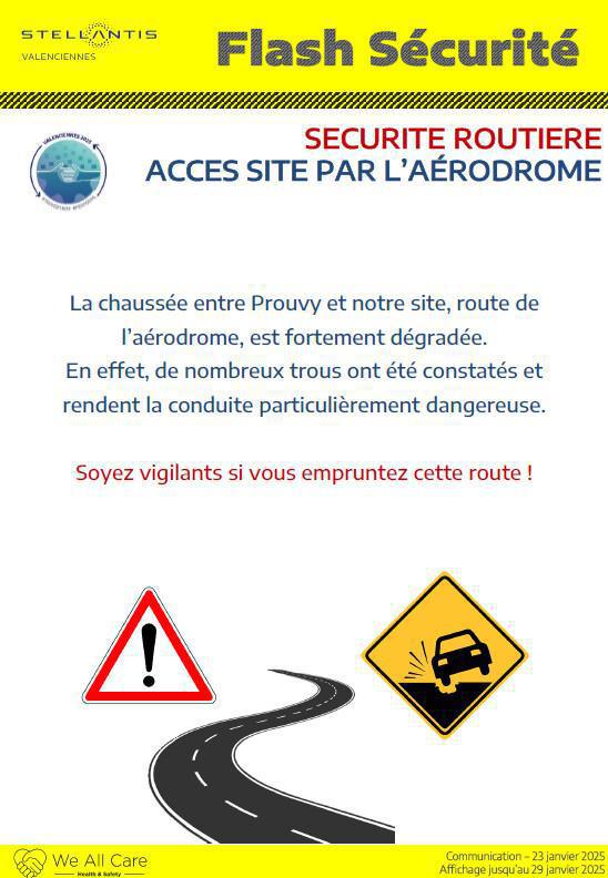 Chaussée Déformée par l'accès Aérodrome