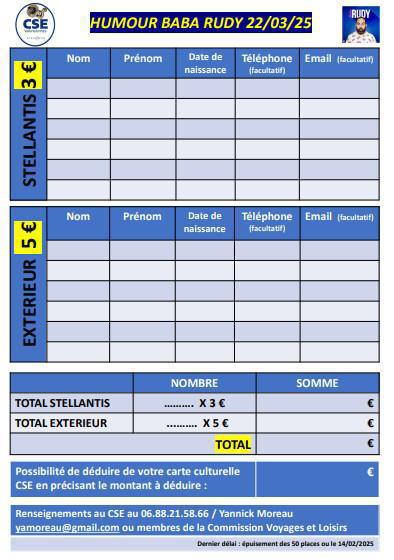 BABA RUDY en Spectacle le 22 mars 2025 à Petite-Forêt BABA RUDY en Spectacle le 22 mars 2025 à Petite-Forêt