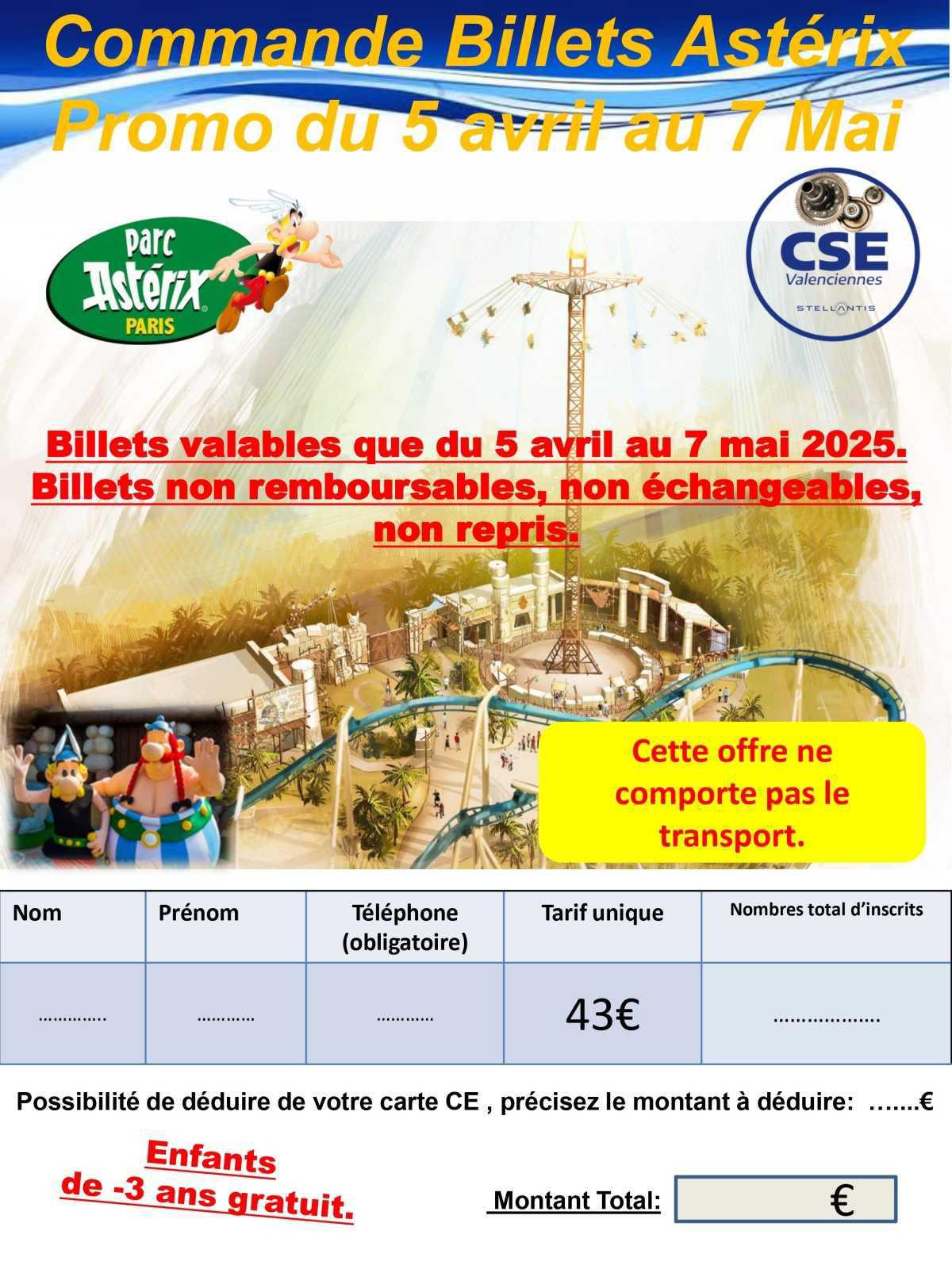 Parc Astérix Printemps (avant le 26 mars 2025)