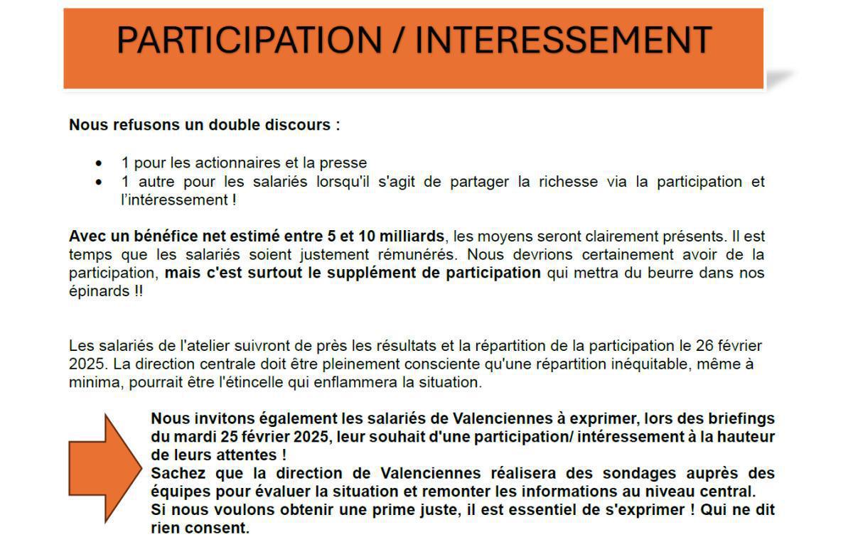 Tract : NAO participation et intéressement 2025