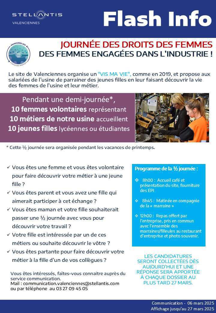 Journée des droits de la femme stellantis valenciennes 