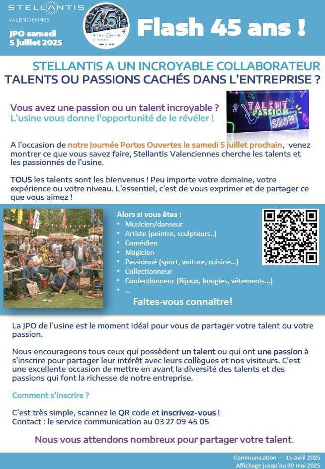 Incroyable talent ou passion version STELLANTIS 