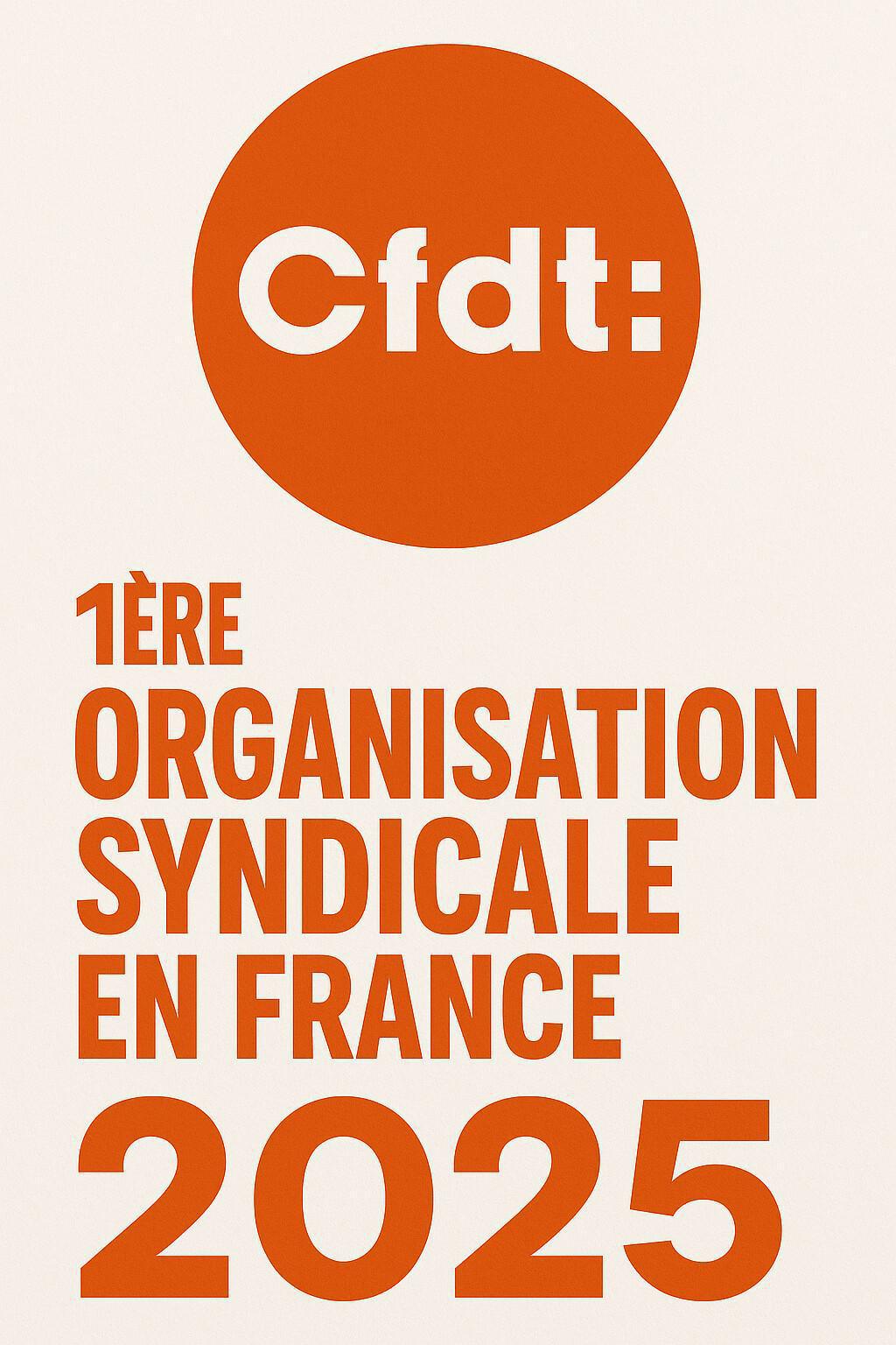 La CFDT première organisation syndicale en FRANCE en 2025