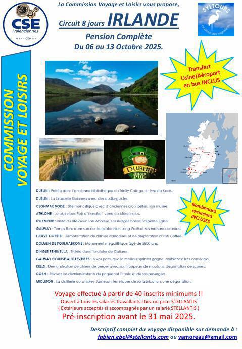 Voyage : Circuit 8 jours en Irlande