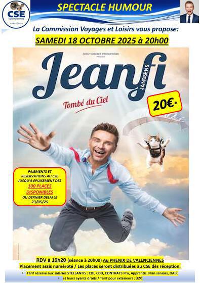 Spectacle Jeanfi Janssens au phénix de Valenciennes