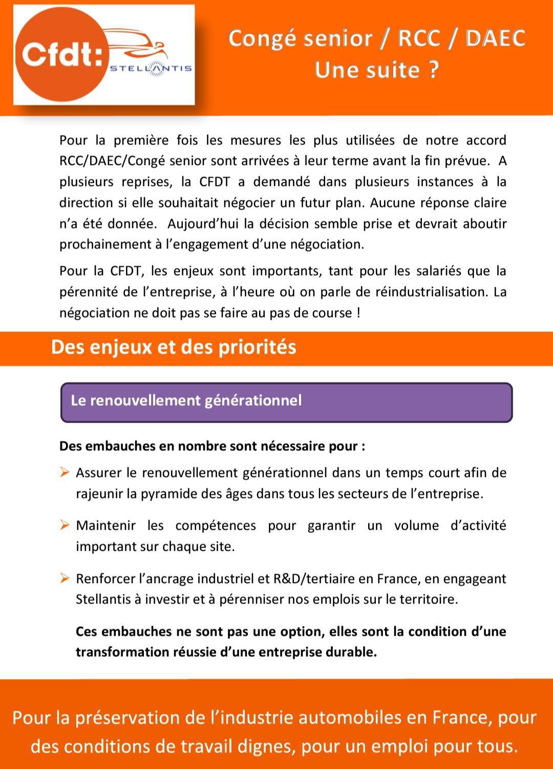 Réunion sur les négociations de mise en œuvre d'une RCC