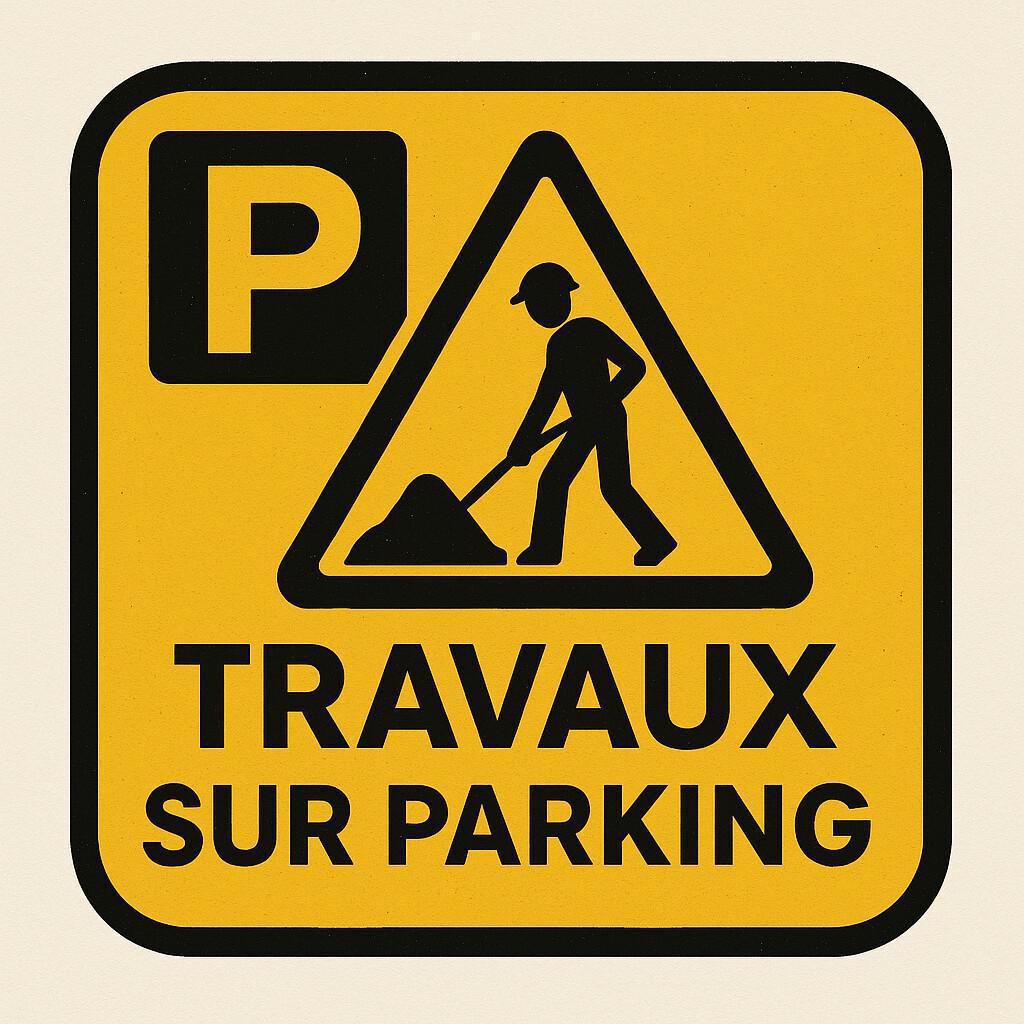 Travaux à partir du 28 juillet accès parking bloqués