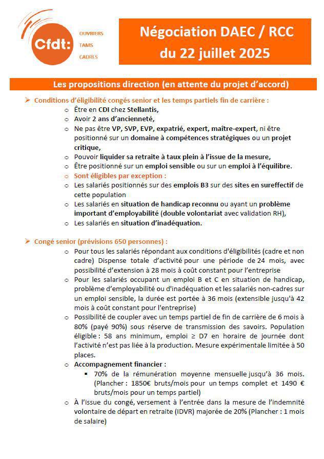 TRACT sur les négos DAEC/RCC juillet 2025