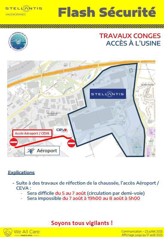 Travaux sur les accès du Parking à partir du 04 Aout 2025