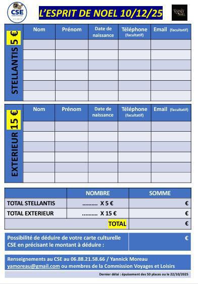 Spectacle L'esprit de Noël le 10/12/2025