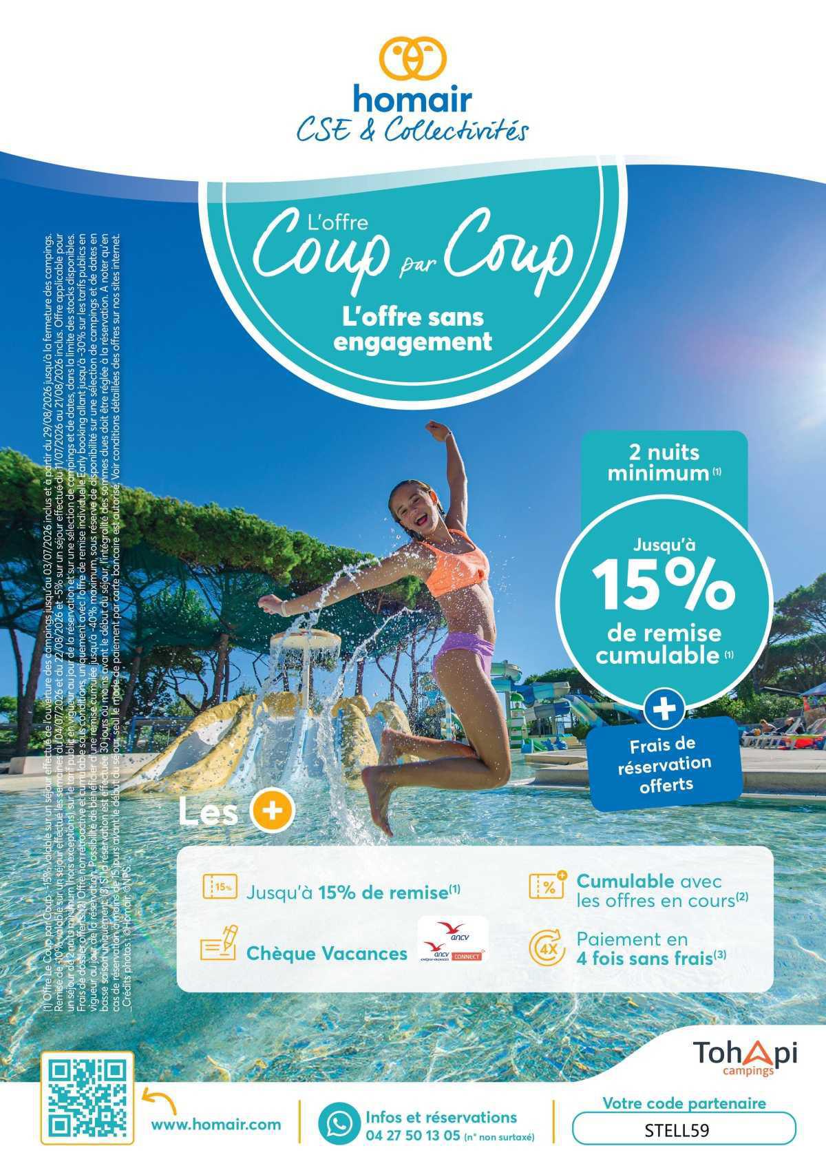 Offres campings Homair/Tohapi 2026