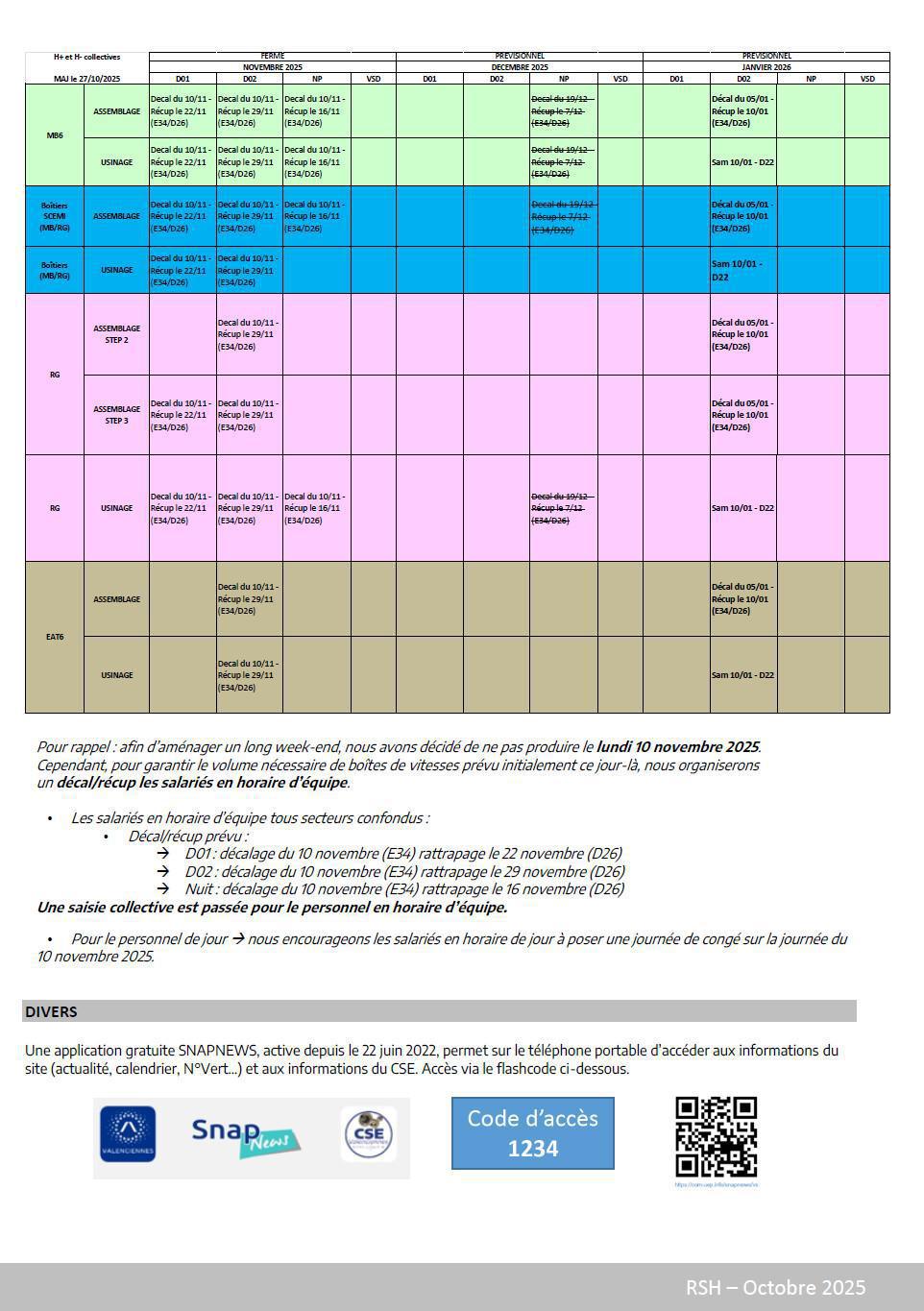 CSE Ordinaire octobre 2025
