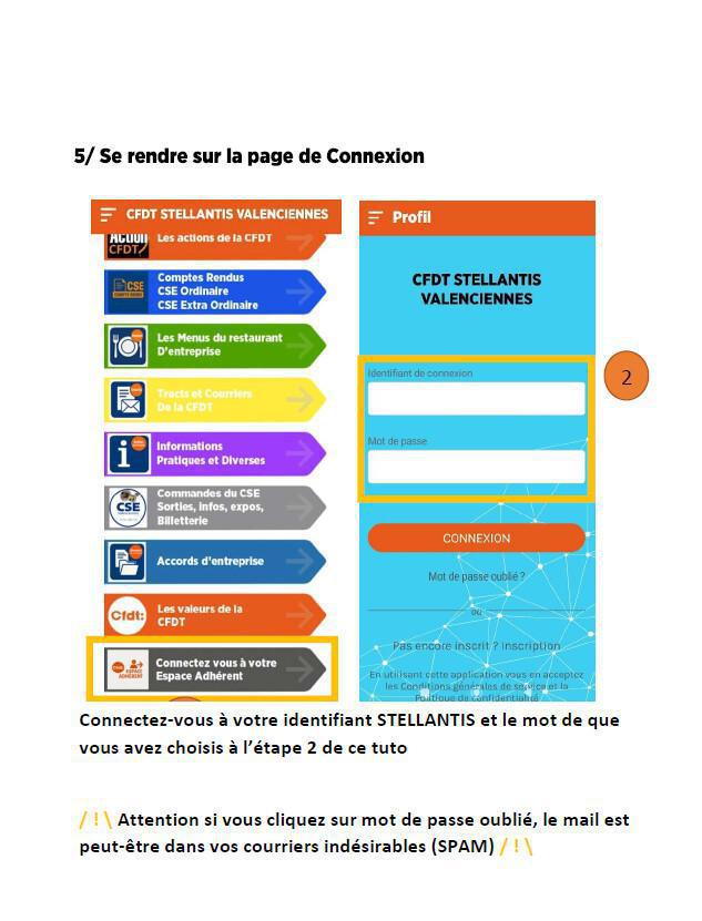 TUTO de la CFDT : créer son espace adhérent 