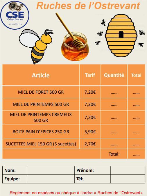 Produits pots de Miel, pain d'épices, sucettes au miel