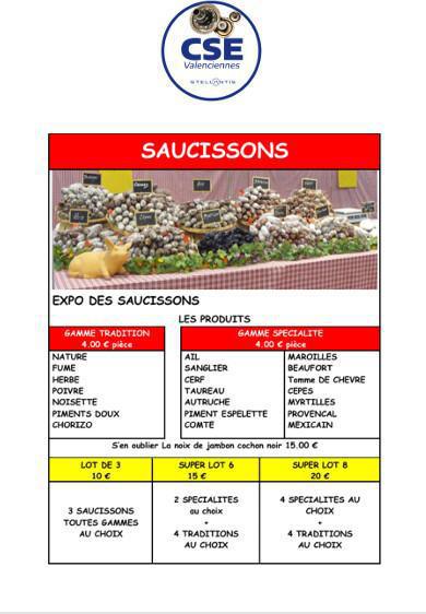 Saucissons sur commande pour les fêtes (à rendre avant le 5 décembre 2025)