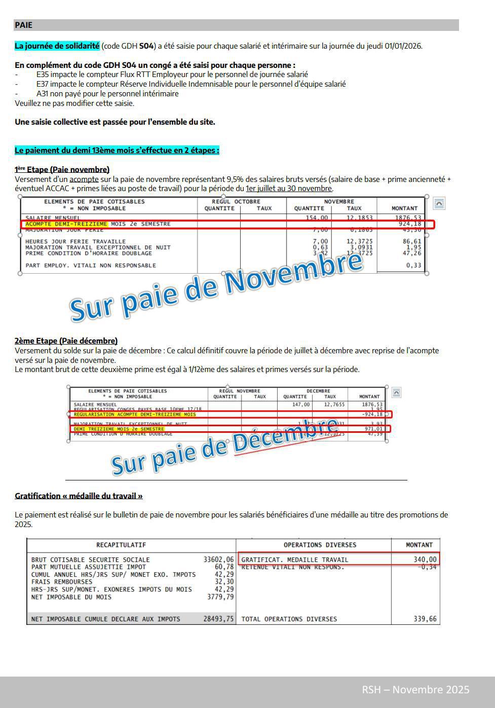 CSE Ordinaire novembre 2025