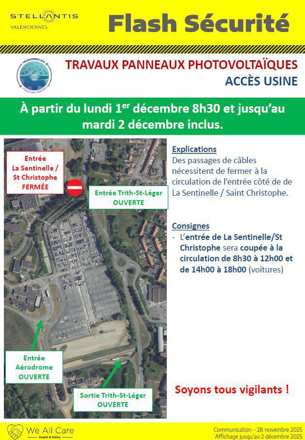 Travaux parking à partir du lundi 1er décembre 2025