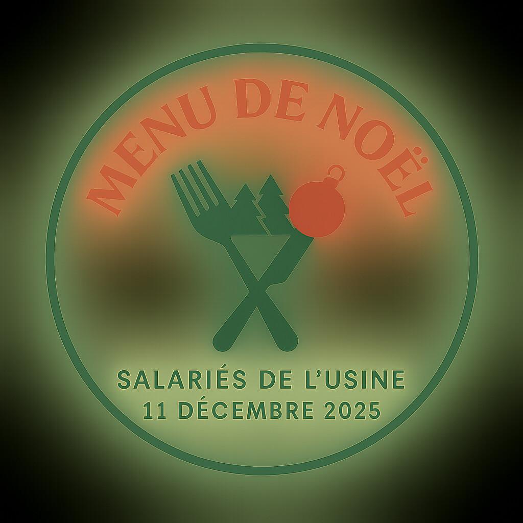 Repas de noël au restaurant de l'usine le 11 décembre 2025