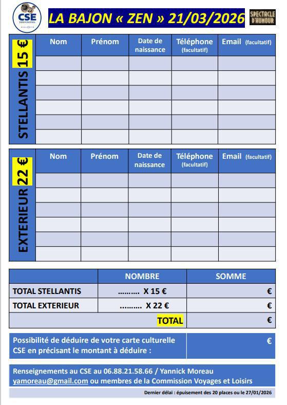 LA BAJON le 21 mars 2026