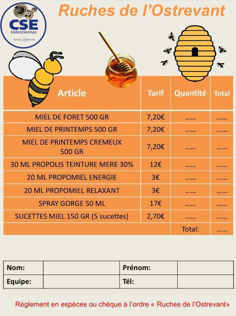 Miel des Ruches de l'Ostrevant