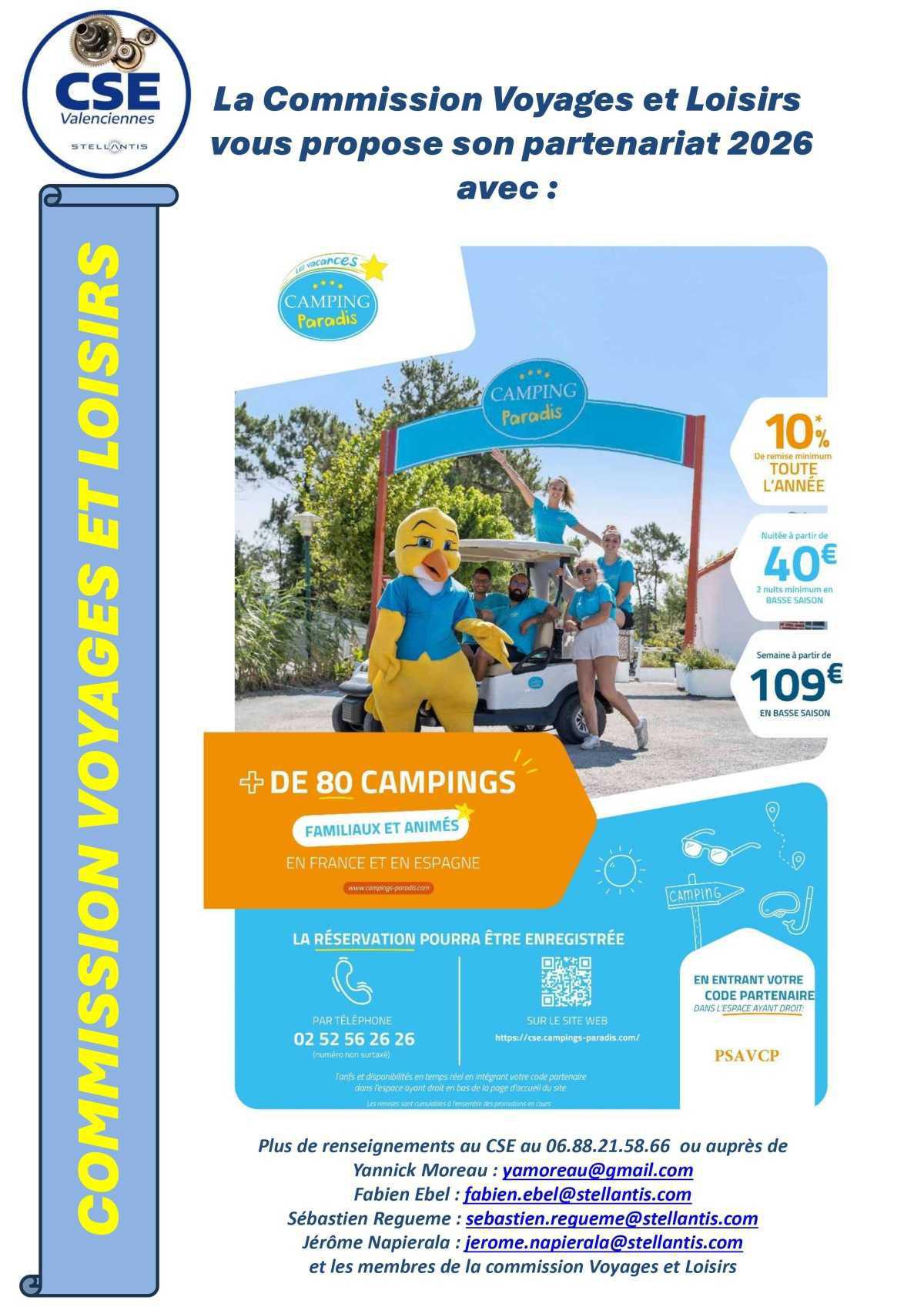 Nouveaux partenariats campings 2026