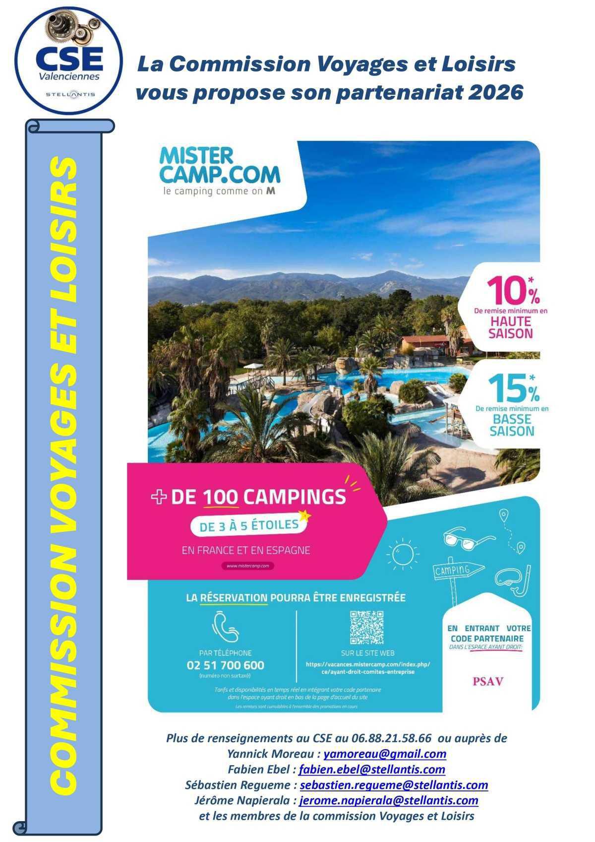 Nouveaux partenariats campings 2026