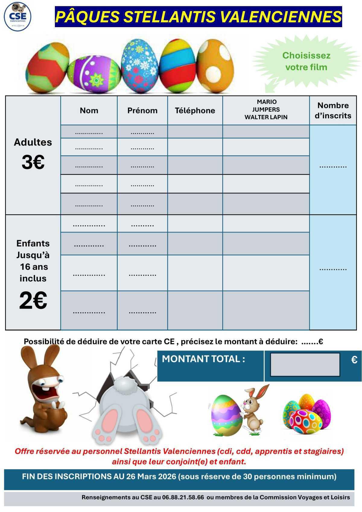 Paques au cinéma le dimanche 12 avril 2026 à 9h30