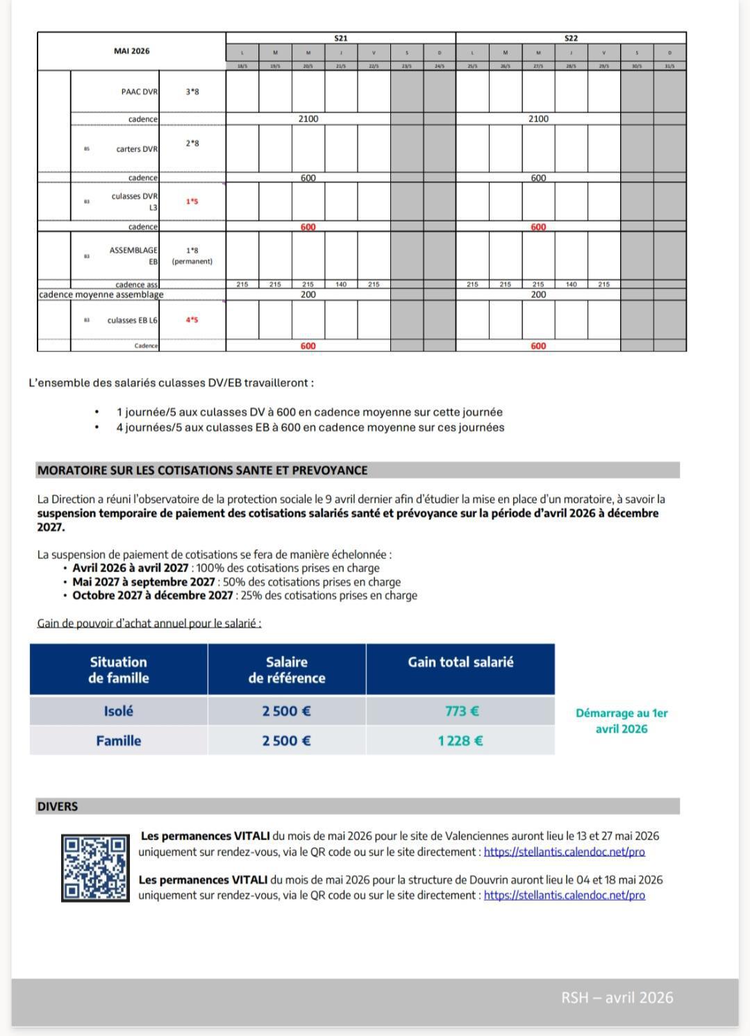 CSE Ordinaire du 28 avril 2026 
