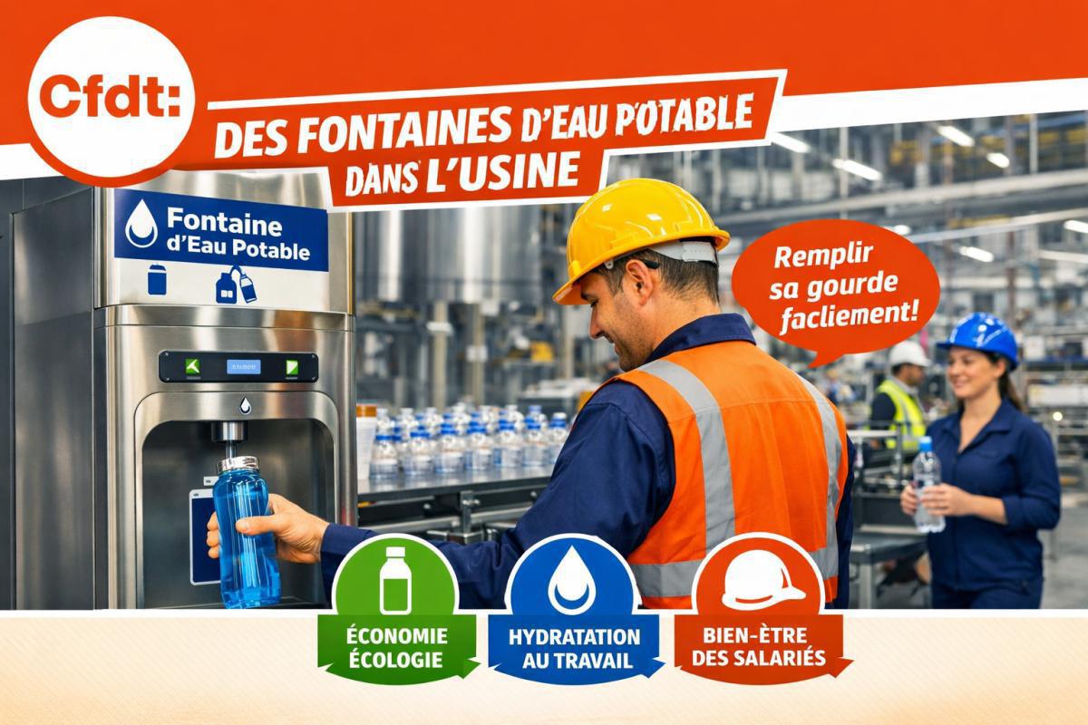 Implantation des fontaines de l'usine 