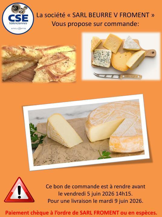 Produits Laitiers (à rendre avant le 5 juin 2026)