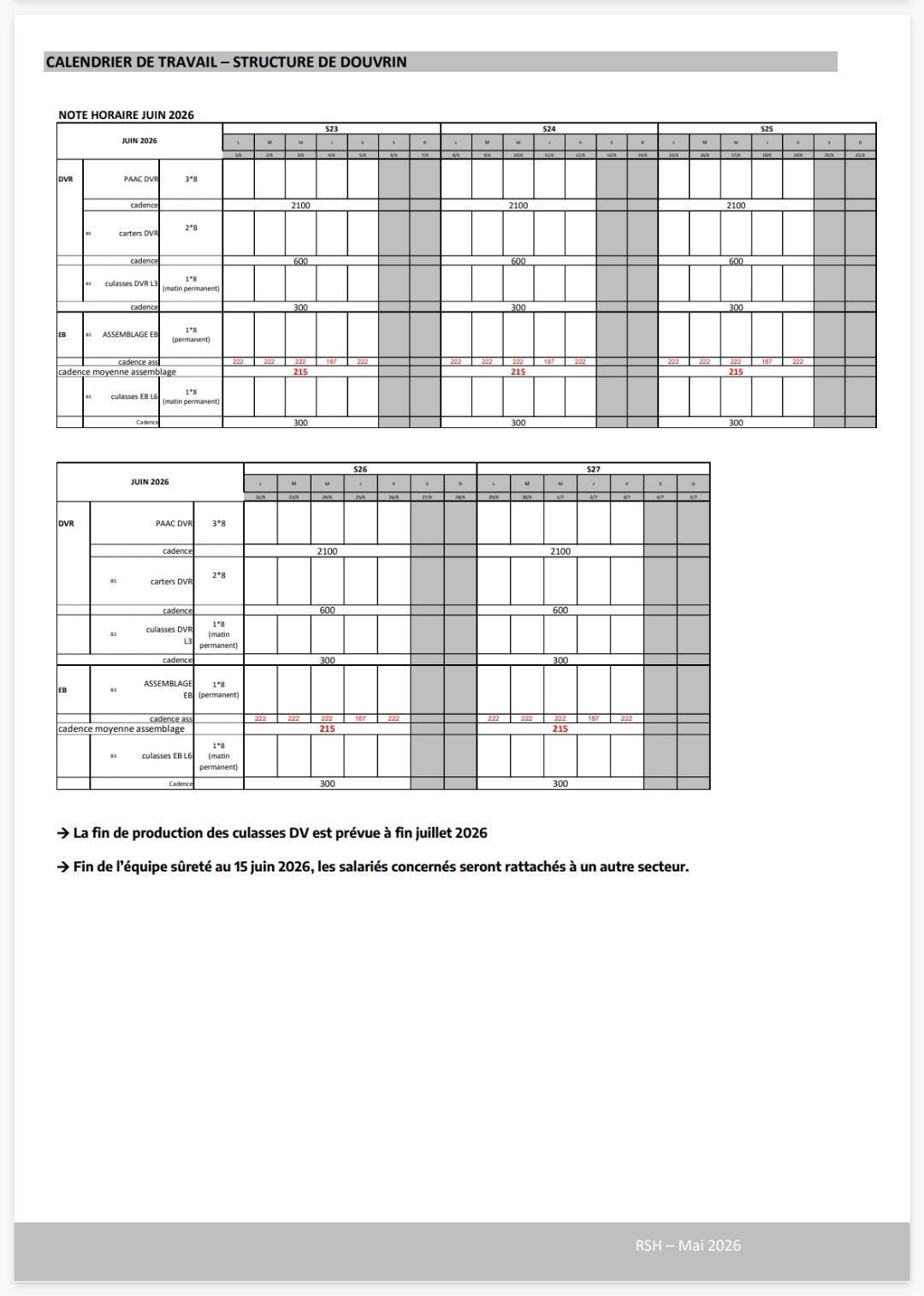 CSE Ordinaire du 28 mai 2026 