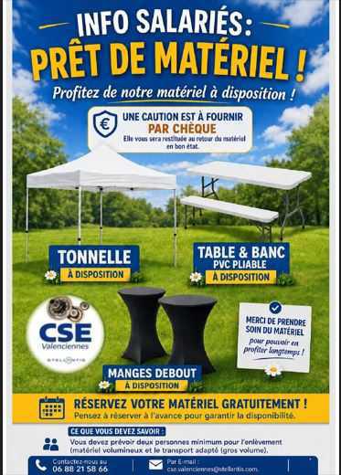 Location de matériel par le CSE