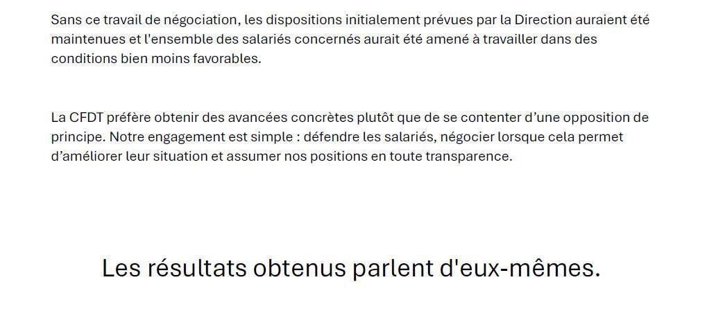 Courrier : La CFDT obtient des avancées concrètes ! Courrier : La CFDT obtient des avancées concrètes !