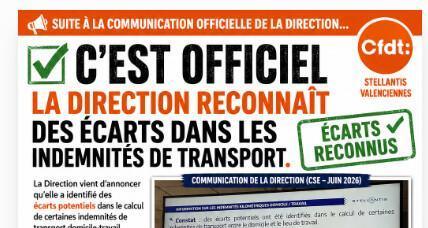 Indemnités de Transport Journalier : La direction répond Indemnités de Transport Journalier : La direction répond