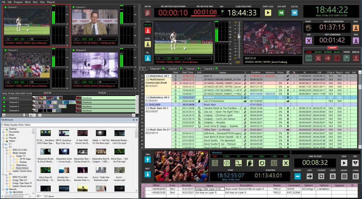 Software de control de continuidad para TV Software de control de continuidad para TV