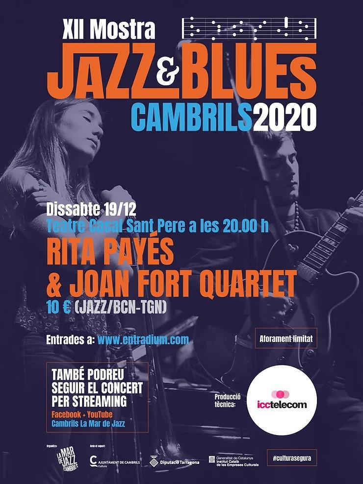 Cambrils la mar de jazz transmitirá en streaming el concierto de Rita Payés & Joan Fort Quartet Cambrils la mar de jazz transmitirá en streaming el concierto de Rita Payés & Joan Fort Quartet