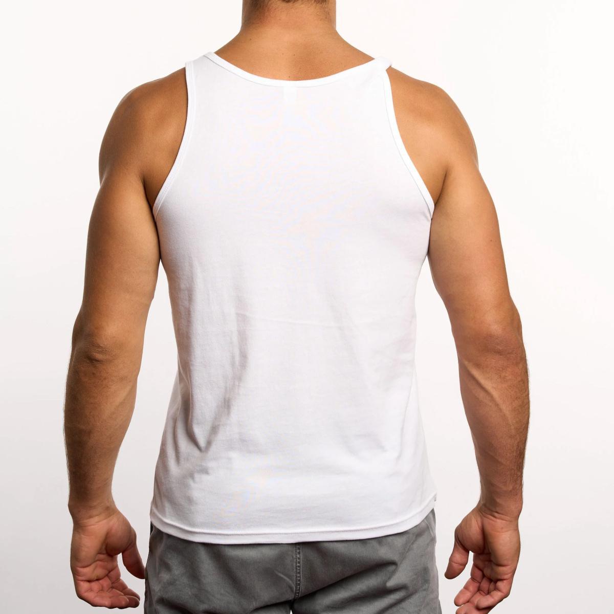 White Distressed Tank