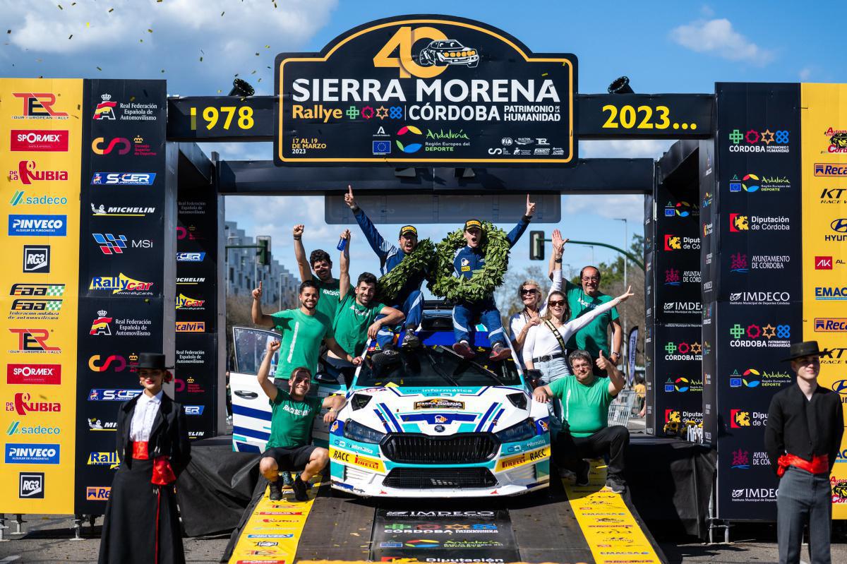 Jan Solans y Rodrigo Sanjuán, ganadores del 40º Rallye Internacional Sierra Morena con Skoda y RaceSeven Jan Solans y Rodrigo Sanjuán, ganadores del 40º Rallye Internacional Sierra Morena con Skoda y RaceSeven
