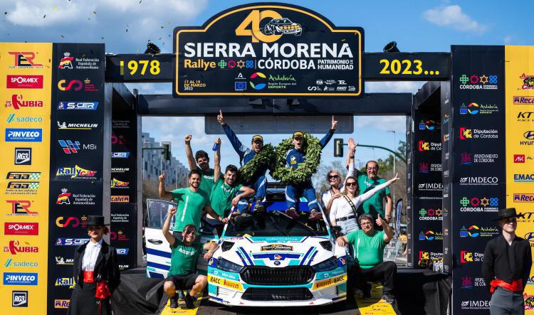 Jan Solans y Rodrigo Sanjuán, ganadores del 40º Rallye Internacional Sierra Morena con Skoda y RaceSeven