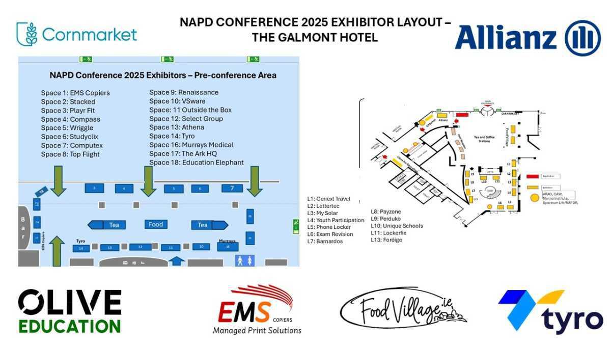 NAPD Conference 2025 Exhibitors Layout