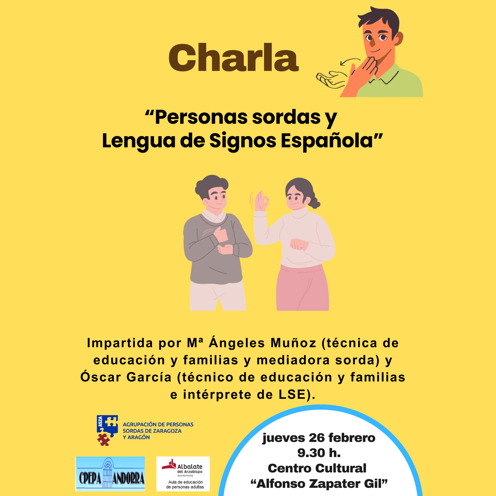 Cartel charla ASZA