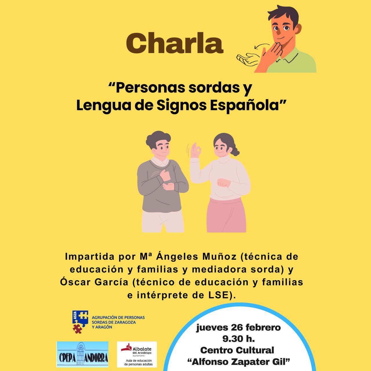 Cartel charla ASZA