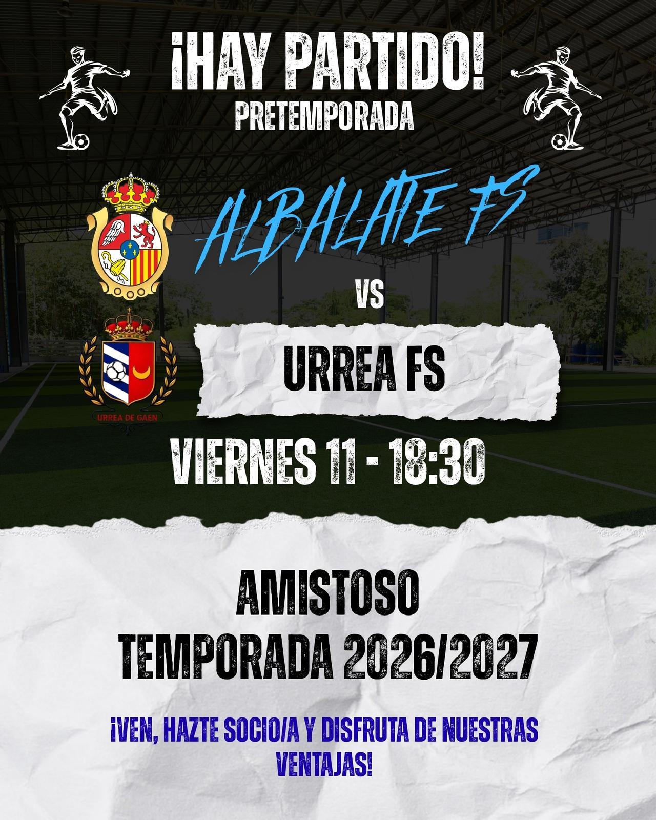 Pretemporada - Albalate F.S. Vs. Urrea F.S.