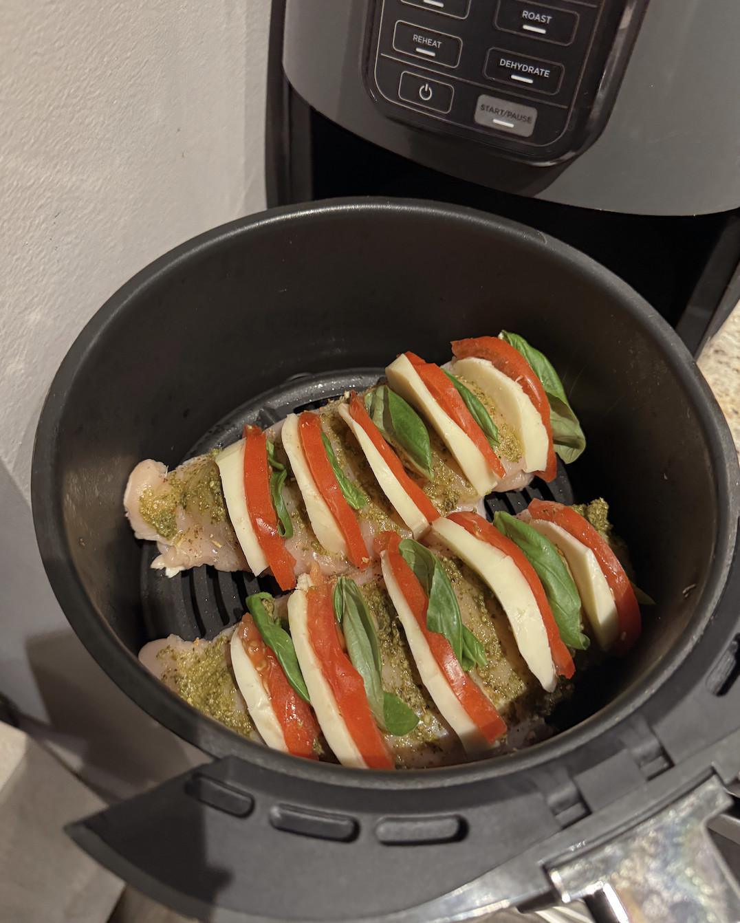 Air Fryer Caprese Stuffed Chicken