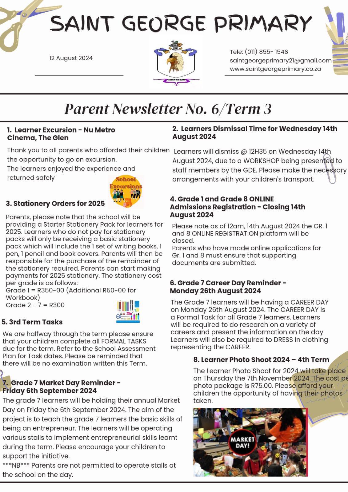 Newsletter No.6 / Term 3