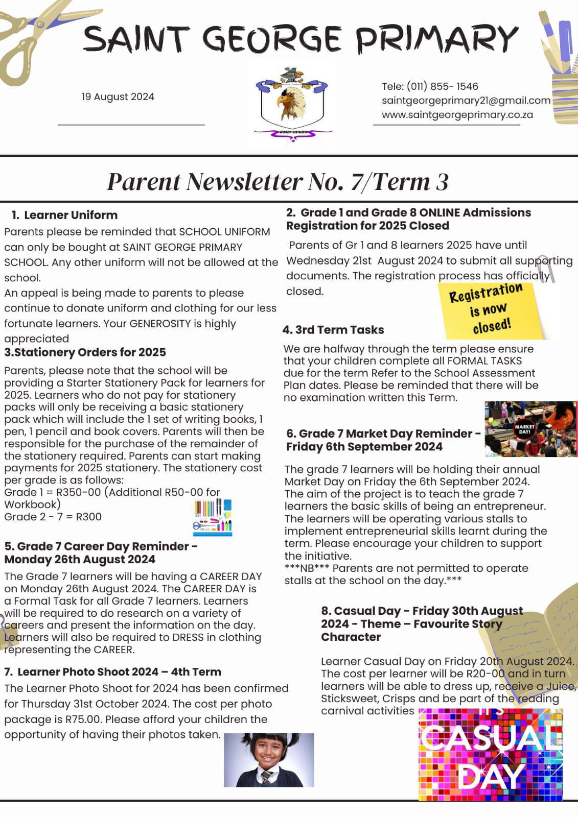 Newsletter No.7 / Term 3