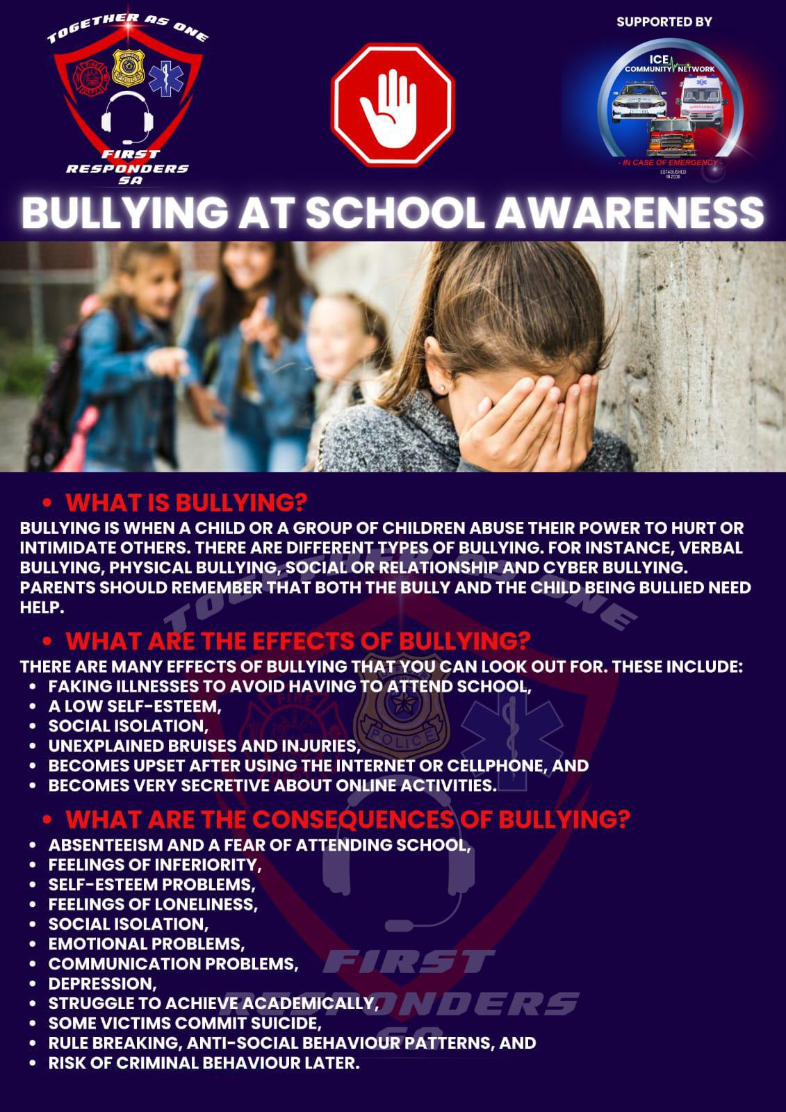 BULLYING AT SCHOOL AWARENESS